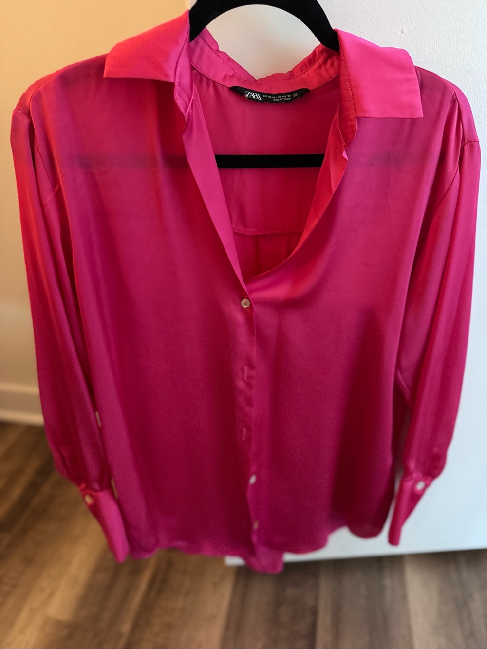 Zara Linen Button Down Blouse